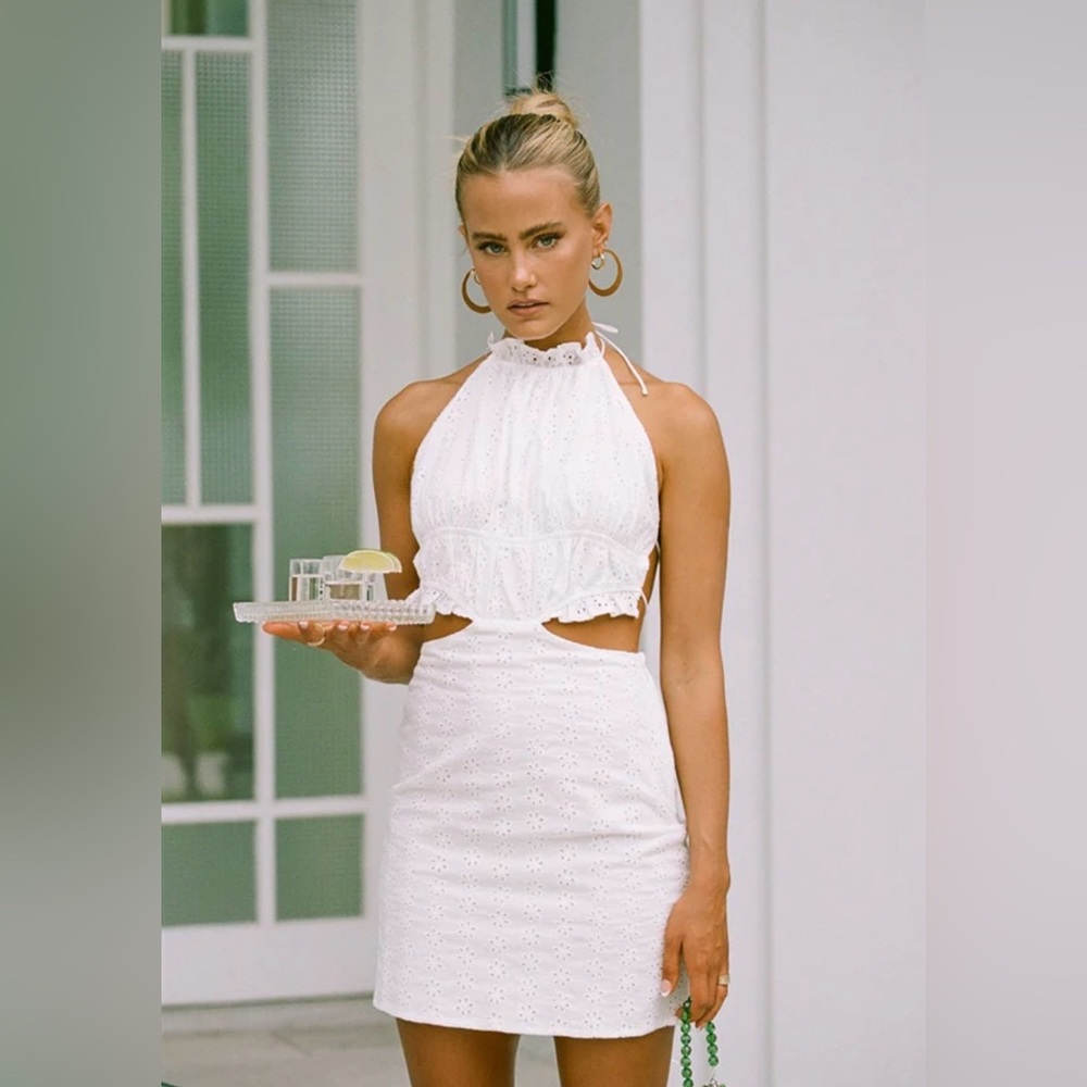 sabo white eyelet dress size small